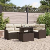 VidaXL Set de canapele pentru grădină 6 pcs Maro 100 x 55 x 73 cm