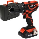 Yato YT-82788 - Masina de gaurit si insurubat cu percutie cu 1 acumulator Li-Ion 18 V 2 Ah 40 Nm led iluminare valiza plastic