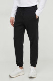 Emporio Armani pantaloni de trening culoarea negru, cu imprimeu