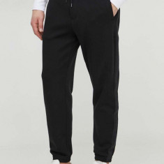 Emporio Armani pantaloni de trening culoarea negru, cu imprimeu