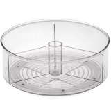 Organizator rotativ 360&deg; pentru frigider sau dulap, 3 compartimente, 23x7cm