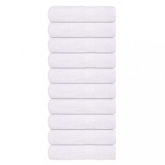 vidaXL Prosoape de baie 10 buc alb 100x150 cm 360 g/m&sup2; 100% bumbac