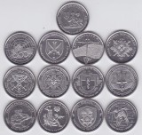 Moneda Ucraina 10 Hryven 2022-2025 - UNC ( set 13 monede - Fortele armate Ucrainene )