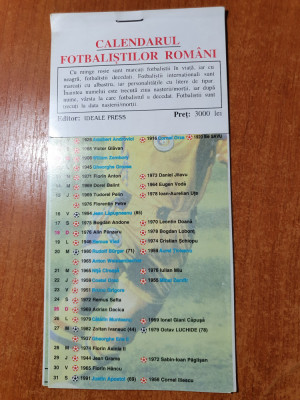 calendarul fotbalistilor romani foto