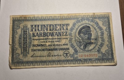 Ucraina 100 Karbowanez 1942 foto