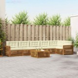 Cumpara ieftin Set de canapele de exterior 7 buc. 6-Locuri Natural si Crem