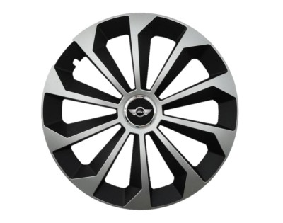 Set 4 capace roti Fame Gri-Negru cu inel R14, pentru gama auto Mini foto