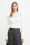 Morgan pulover culoarea alb, light, cu turtleneck, MSNOWI