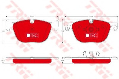 Set placute frana,frana disc VW TIGUAN (5N) (2007 - 2016) TRW GDB1726DTE foto
