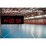 Cronometru Digital cu Ceas JH-130, LED Rosu, Telecomanda, Alarma, Temperatura, 12/24H, Data, 48x18.5x4.2cm