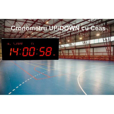 Cronometru cu Ceas JH-130 / Led Rosu si Telecomanda foto