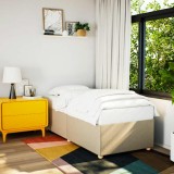 vidaXL Cadru de pat fără saltea cremă 90x190 cm țesătură 3284699