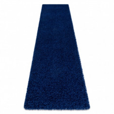 Covor, Traversa SOFFI shaggy 5cm albastru inchis - pentru bucătărie, hol și coridor, 80x200 cm
