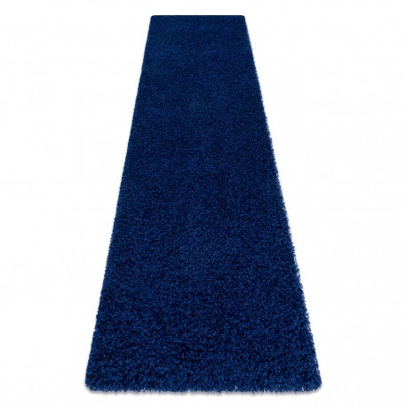 Covor, Traversa SOFFI shaggy 5cm albastru inchis - pentru bucătărie, hol și coridor, 60x300 cm