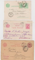 3 Carti postale expediate din Bucuresti la Anvers - la Geniva (?) la Bordeaux