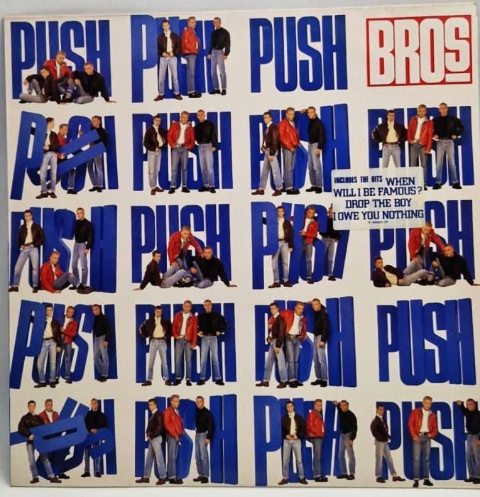 Bros &lrm;&ndash; Push NM / NM vinil LP disc CBS Europa 1988 synth pop