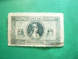 Vigneta veche Gaule Vercingetorix - probabil pt joc 5,5x3,3cm ,stampilat
