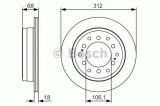 Disc frana TOYOTA LAND CRUISER (LJ12, KZJ12, TRJ12, KDJ12, GRJ12) (2002 - 2009) BOSCH 0 986 479 S36
