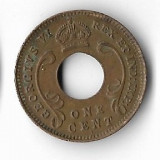 Moneda 1 cent 1942 - East Africa, Cupru (arama)