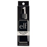 Spray pentru Fixarea Machiajului, e.l.f., Matte Magic Mist &amp;amp; Set, Ofera un Finisaj Mat de Lunga Durata, Textura Non-Lipicioasa, 60ml