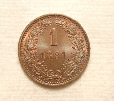 AUSTRIA 1 KREUZER 1881 UNC foto