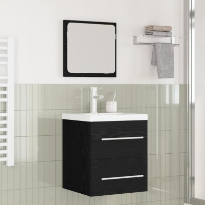 vidaXL Set de mobilier pentru baie Pe perete 2 pcs stejar artizanal 3393509 foto
