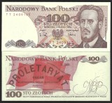 POLONIA 100 ZLOTI / ZLOTYCH 1988 , UNC , P- 142e.2 , necirculata