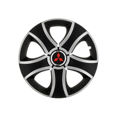 Set 4 Capace Roti 14 inchi (R14) Bis Gri-Negru, Compatibile Cu Mitsubishi foto