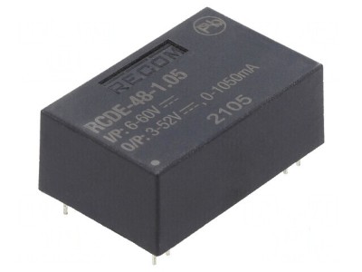 Convertor DC/DC 6-60V la 3-52V 1,05A THT foto