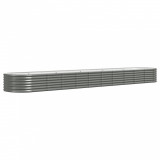 Cumpara ieftin Strat inaltat gradina gri 440x80x36cm otel galvanizat