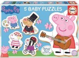 Set 5 puzzle-uri - Peppa Pig | Educa