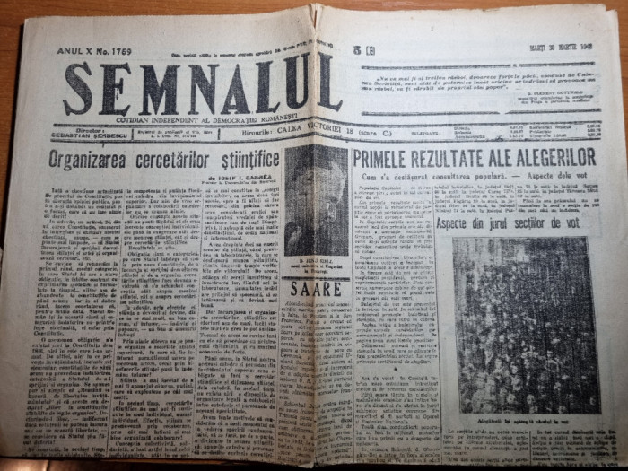 semnalul 30 martie 1948-alegerile in romania