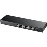 Switch GS1900-24EP-EU0101F 24 x 10/100/1000 Mbps 12 x PoE 130W Rack, Zyxel