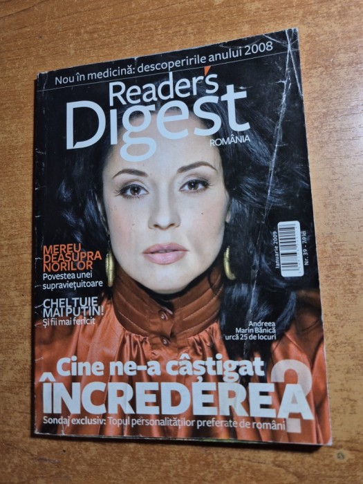 revista reader&#039;s digest ianuarie 2009 - andreea marin