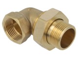 Cot 90&deg; conector dublu tată-mamă conic GEBO 98-6BL