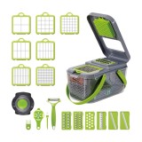 Multifunctional grater 22 pieces for fruits and vegetables, with stainless steel blades, slicing, grating,