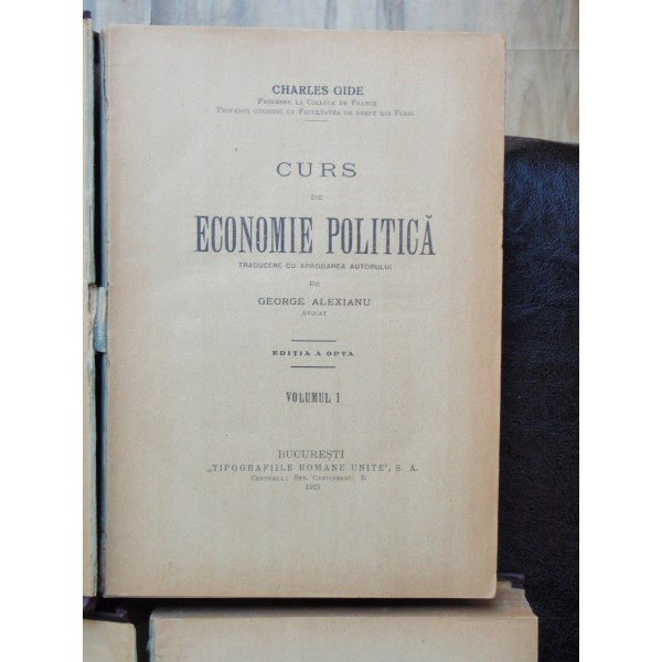 CURS DE ECONOMIE POLITICA 2 VOL - CHARLES GIDE