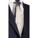 Cumpara ieftin Cravata Matase Barbati, Gri Metalizat, Nod Contrast, Handmade Italia, Unicat, Cadou, 148cm