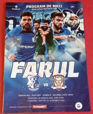 Program meci fotbal FARUL CONSTANTA - RAPID BUCURESTI (24.04.2024) foto