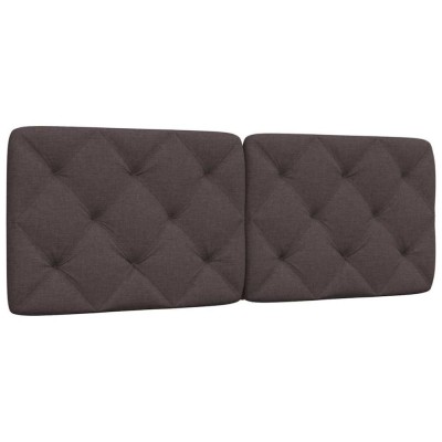 vidaXL Pernă pentru tăblie de pat maro &amp;icirc;nchis, 140 cm, material textil 4019222 foto