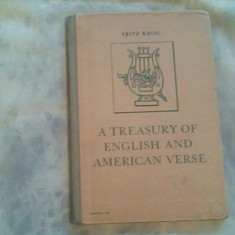 A treasury of english and american verse-Selected by Dr.Fritz Krog
