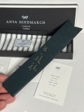 SEMN DE CARTE - ANYA HINDMARCH - London - Ilona - Piele Capra - La Cutie - Nou !