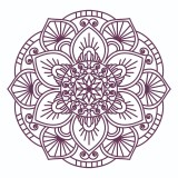 Cumpara ieftin Sticker decorativ, Mandala, Mov, 60 cm, 7256ST, Oem
