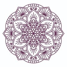 Sticker decorativ, Mandala, Mov, 60 cm, 7256ST foto