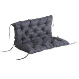 Pernă pentru banc de grădină Outsunny, pernă pentru balansoar, pernă pentru canapea 3 locuri mare confort 100 x 98 x 8 cm gri | Aosom Romania