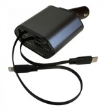 Incarcator Auto 120 W Super Fast Charge, Afisaj LED, 4in1, Type C + Lightning, Iphone 5V/2.4A, USB C 5V/3A, USB 5V/2.4A, Putere 120W, 12-24V, Cablu Fl