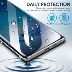 Folie de sticla pentru Samsung Galaxy Note 10 Plus, cu margini colorate Negru