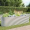 Gossi strat inaltat de gradina argintiu 320x80x81 cm otel galvanizat