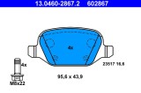ATE 13.0460-2867.2 set placute frana,frana disc