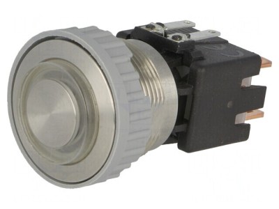 Comutator Anti-vandalism DPST-NO 12A 250VAC IP64 &amp;Oslash;22mm foto
